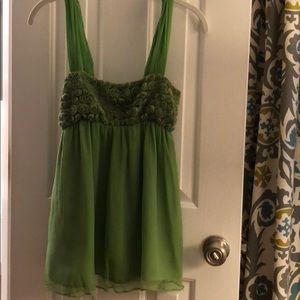 Green Petal Tank Top